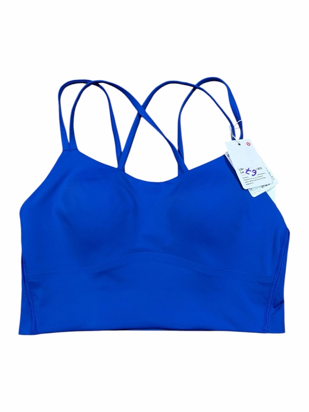 NWT Lululemon Like a Cloud Longline Bra *B/C Cup (Beach Ball Blue) Size 4